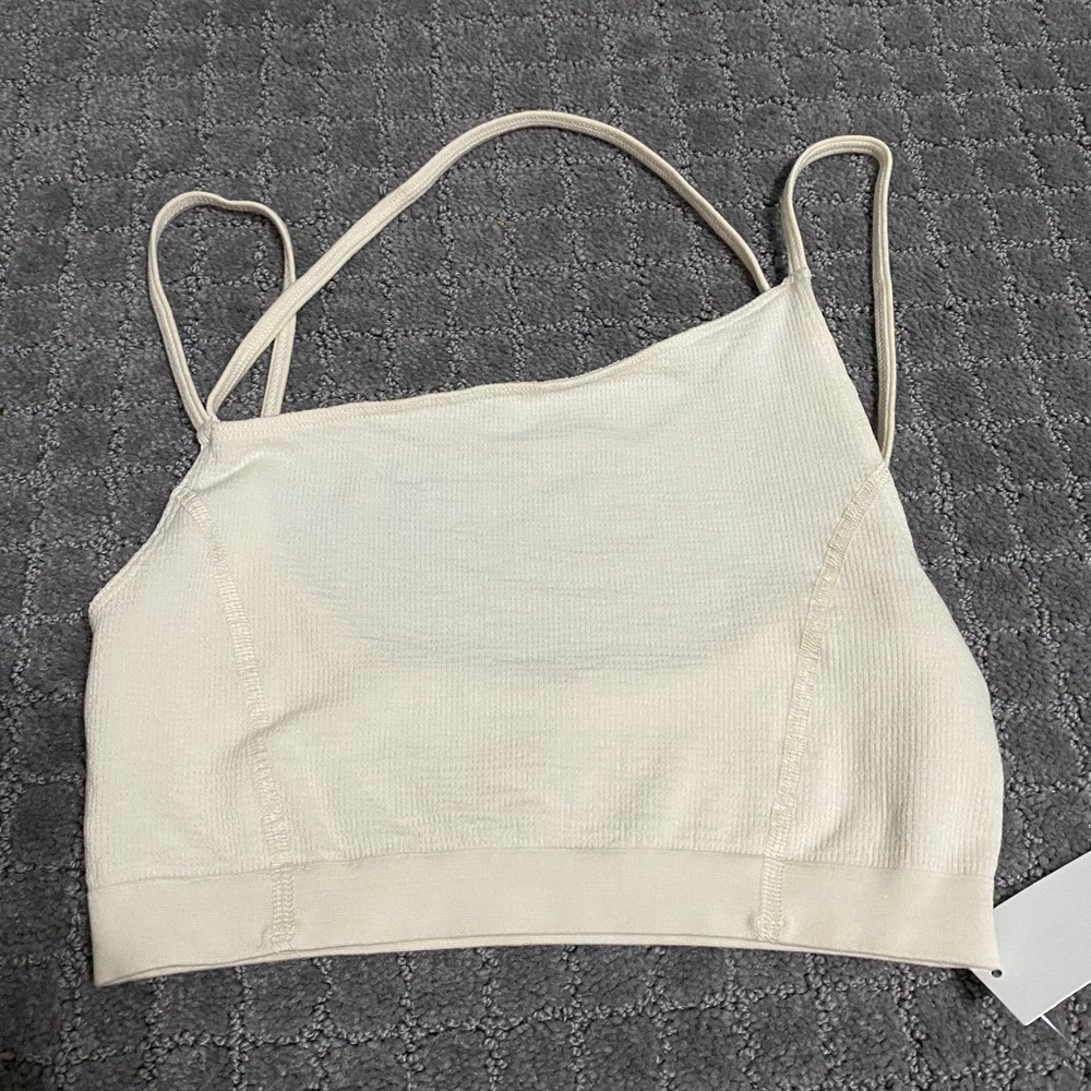 Out From Under Lucky Seamless Asymmetrical Bra Top NWT Size XS/S - Ivory - Picture 6 of 9